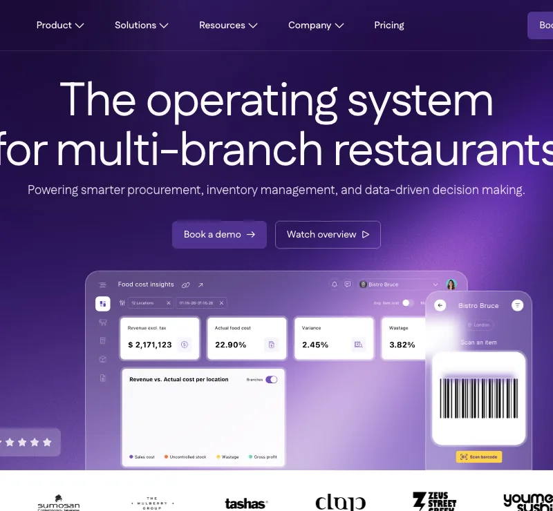 Supy platform screenshot